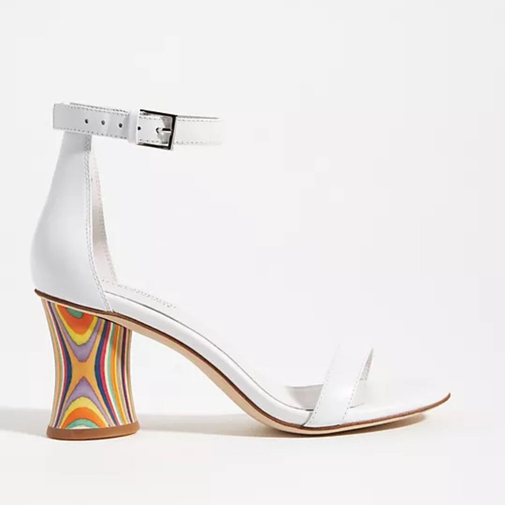 Jeffrey Campbell | Abstract Wood Heel Leather Sandal | NWT - Picture 2 of 5